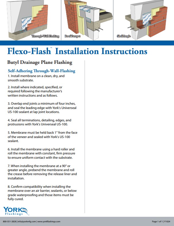 Flexo-Flash Installation Instructions