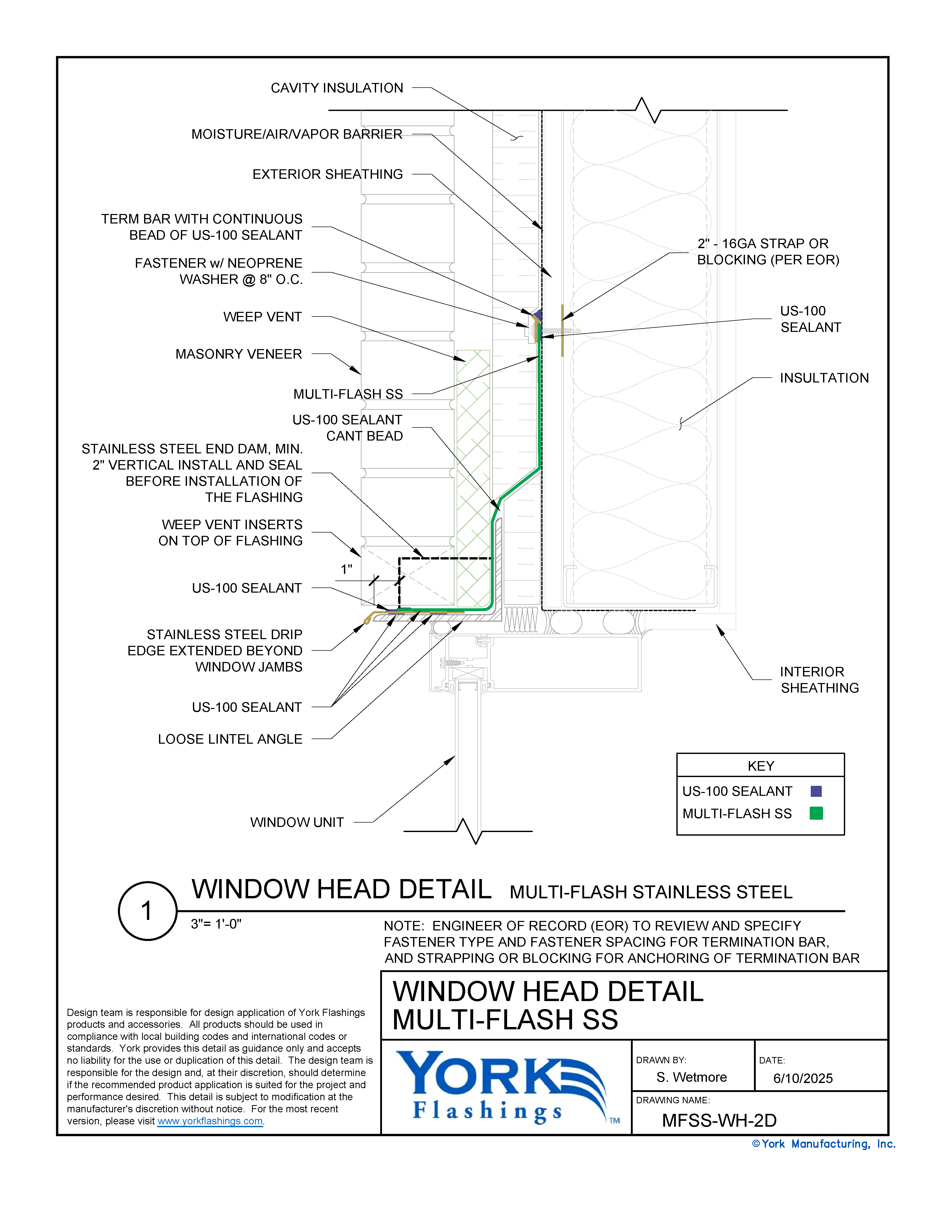 Multi Flash SS™ Window Head Detail (dwg)