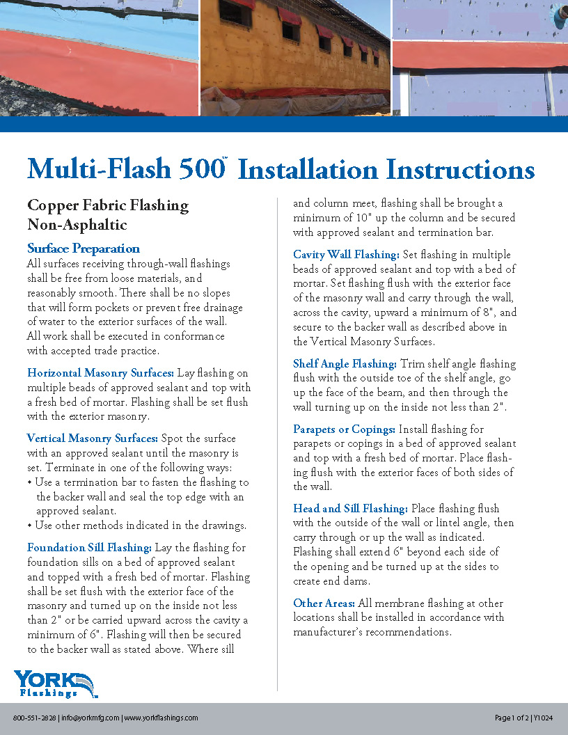 Multi-Flash 500 Installation Instructions