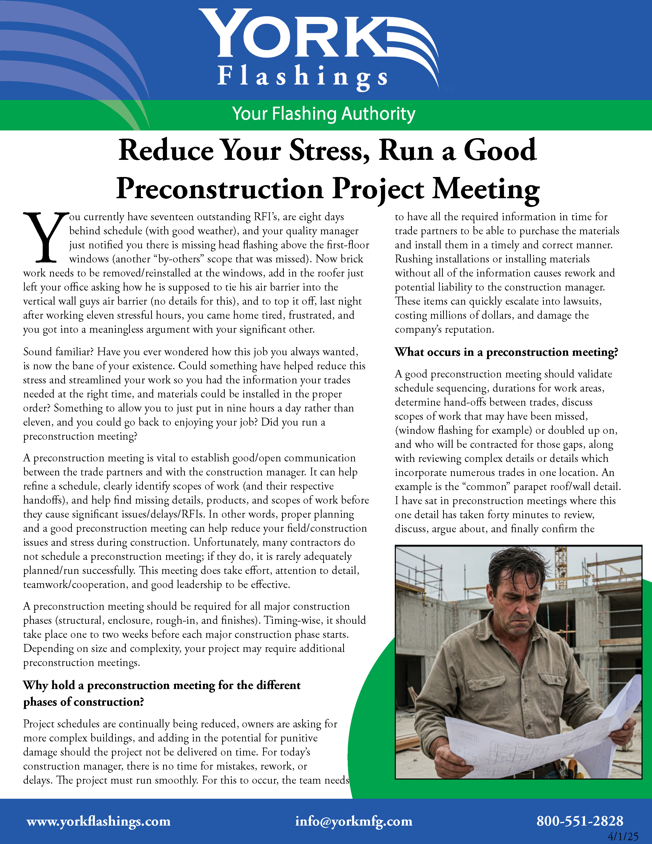 Reduce Your Stress, Run a Good Preconstruction Project Meeting