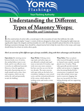 Understanding the Different Types of Masonry Weeps