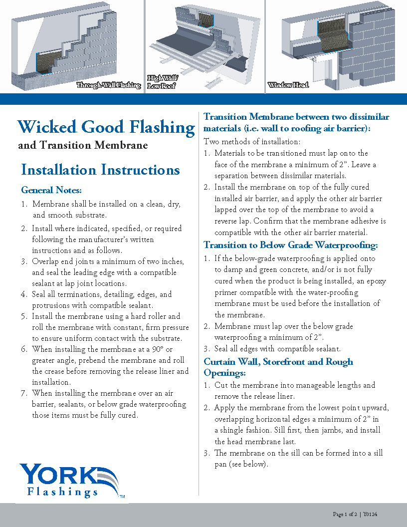 Wicked Good Flashing Installation Instructions
