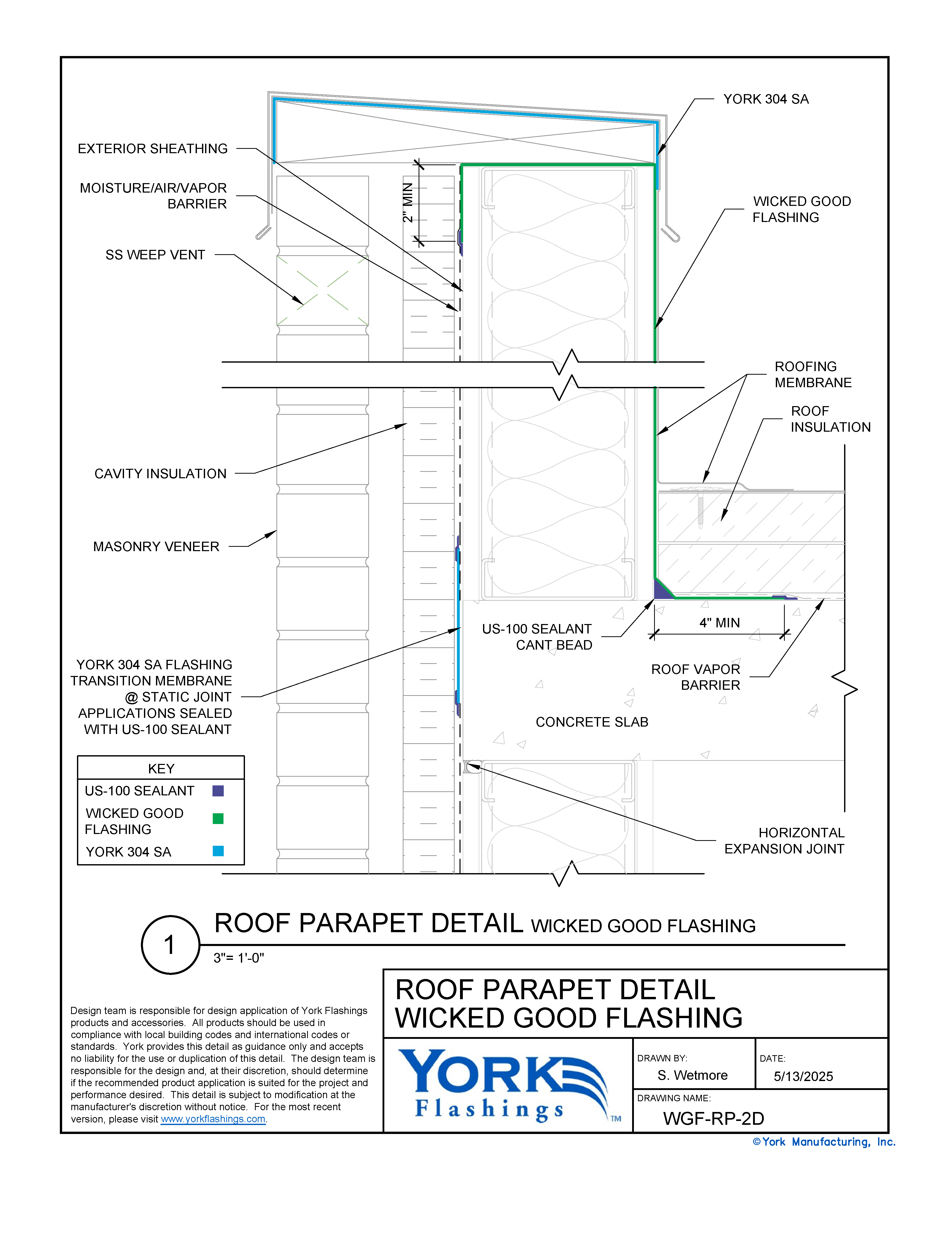 Wicked Good Flashing Roof Parapet (dwg)