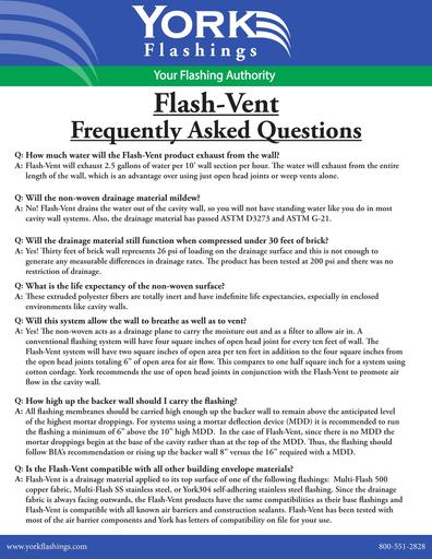 Flash Vent- FAQ