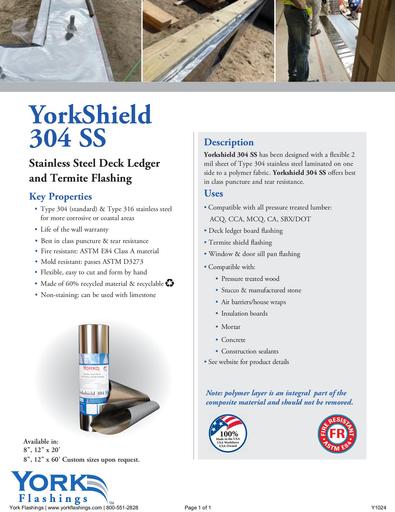 YorkShield 304 SS Tech Data