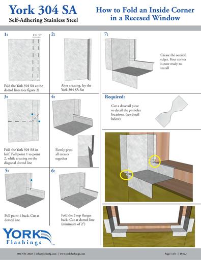 York 304 SA-  How to Fold an End Dam in a Recessed Window